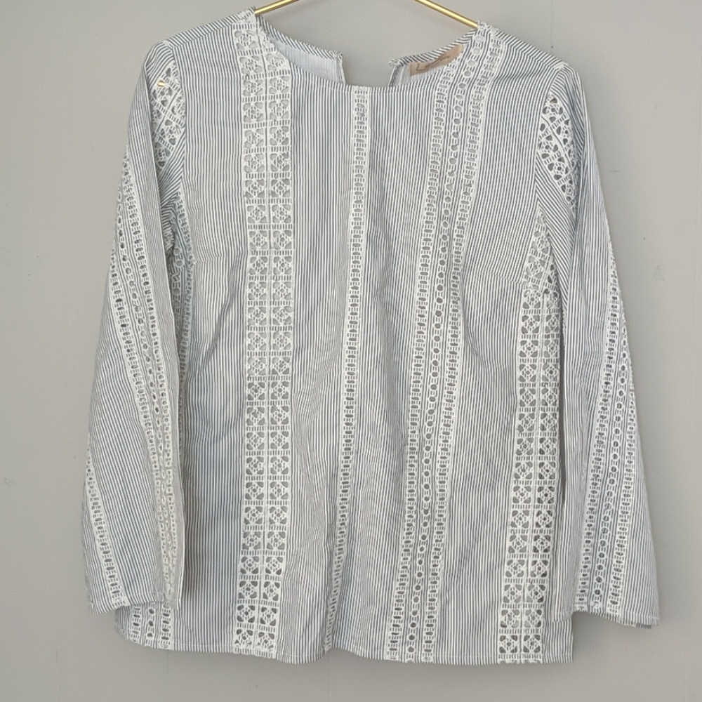 Kyra | Striped Top with Eyelets NWT